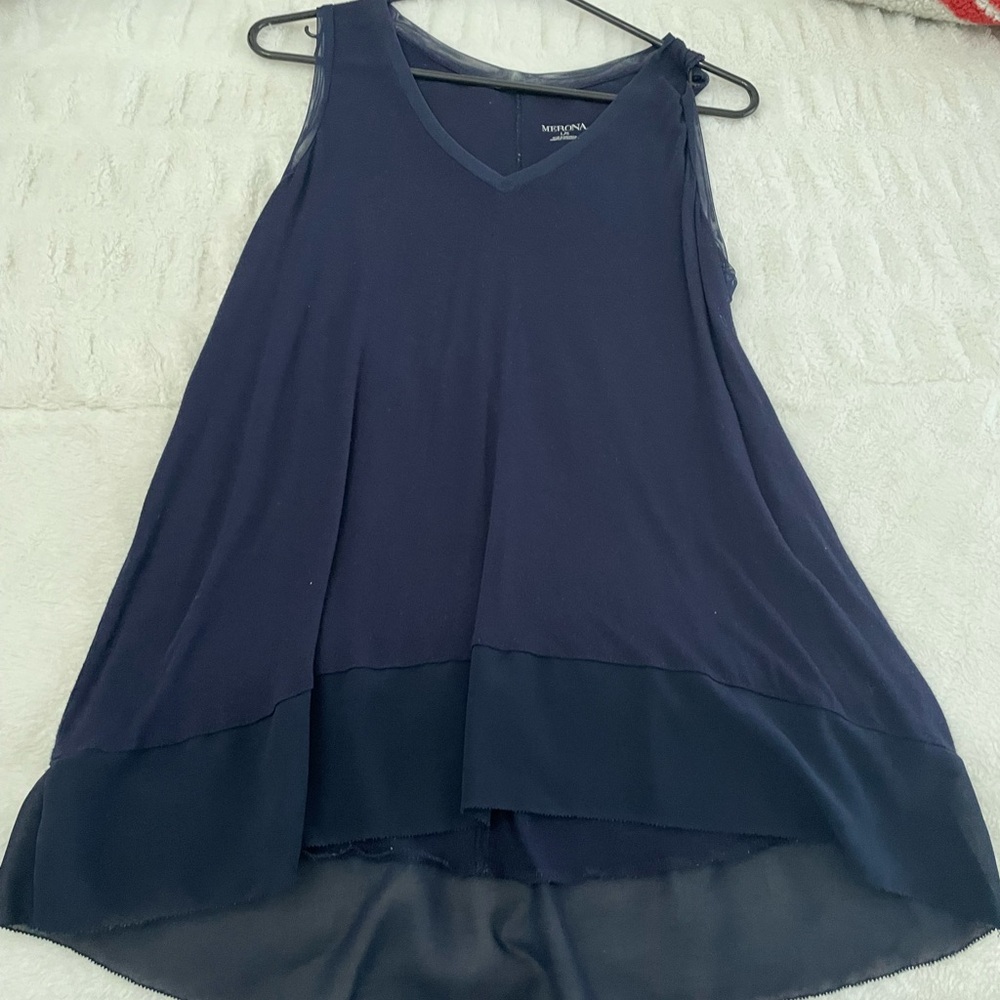 Navy blue Merona V-neck top #navyblue